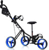 Costway Foldable 3 Wheel Golf Push Cart - SP37200GN
