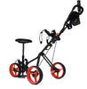 Costway Foldable 3 Wheel Golf Push Cart - SP37200GN