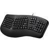 Adesso 2X Large Print ergonomic Keyboard, Design Multimedia Keys - AKB-150UB