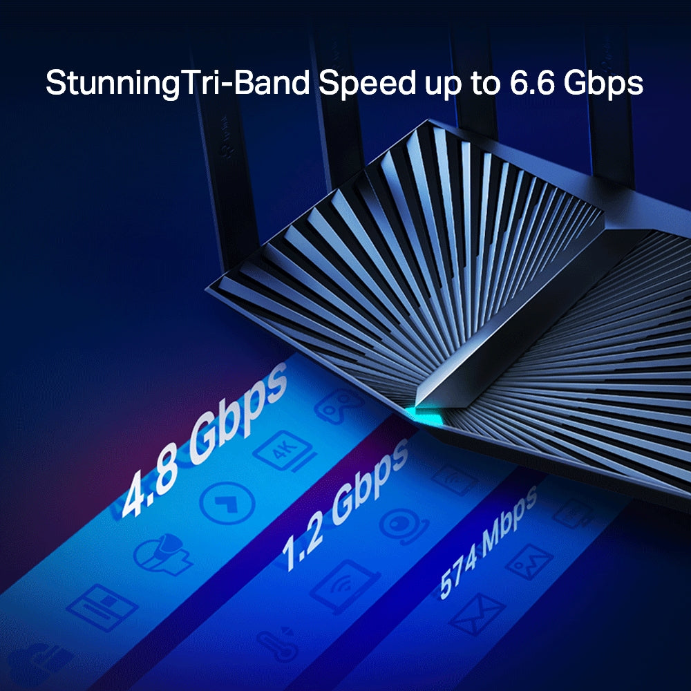 TP-Link AX6600 Tri-Band Gigabit Wi-Fi Router - Archer AX90