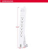 CyberPower Professional Surge Suppressor/Protector, 6-OUTLETS, 2 USB 4.2Amps PORTS- CSP606U42A