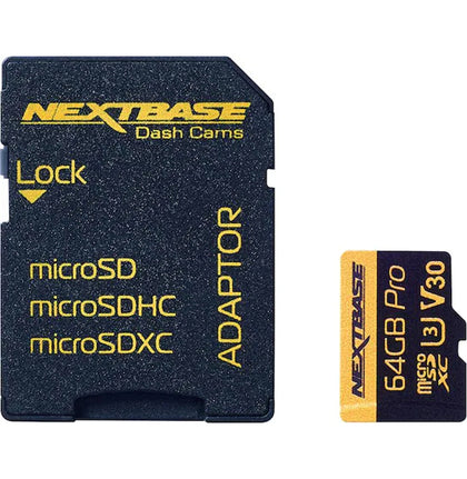 NextBase 64Gb Micro Sd Card rear camera - NBDVRS2SD64GBU3