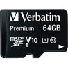 VERBATIM  64GB MICROSDXC CLASS 10 UHS -1 W/ADAPTER - 5128943