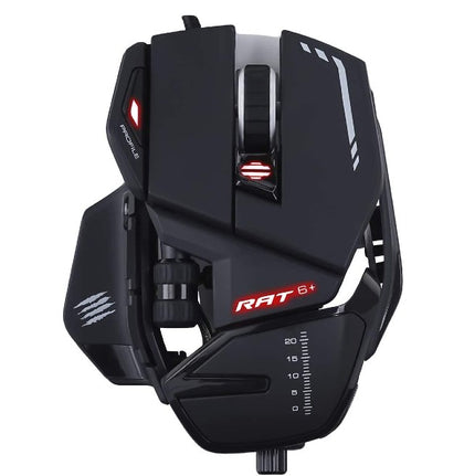 Mad Catz R.A.T. 6+ Optical Gaming Mouse - MR04DCAMBL00 - Black
