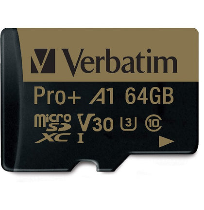 VERBATIM  64GB Pro Plus 666X microSDXC Memory Card with Adapter - 6255422