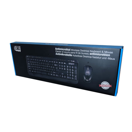 Adesso EasyTouch Antimicrobial Wireless Keyboard and Mouse - WKB-1320CB