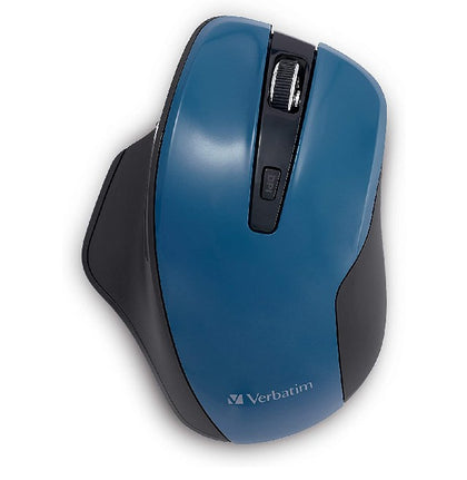 VERBATIM  silent ergonomic wireless blue LED mouse dark teal - 6487411