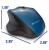 VERBATIM  silent ergonomic wireless blue LED mouse dark teal - 6487411