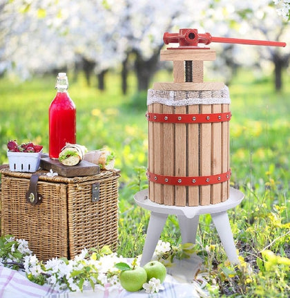 Costway 1.6 Gallon Fruit and Wine Press Wood Basket - HW51296