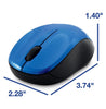 VERBATIM silent wireless blue led mouse blue, wireless - 6033775