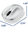 VERBATIM SILENT WIRELESS BLUE LED MOUSE SILVER - 6033776